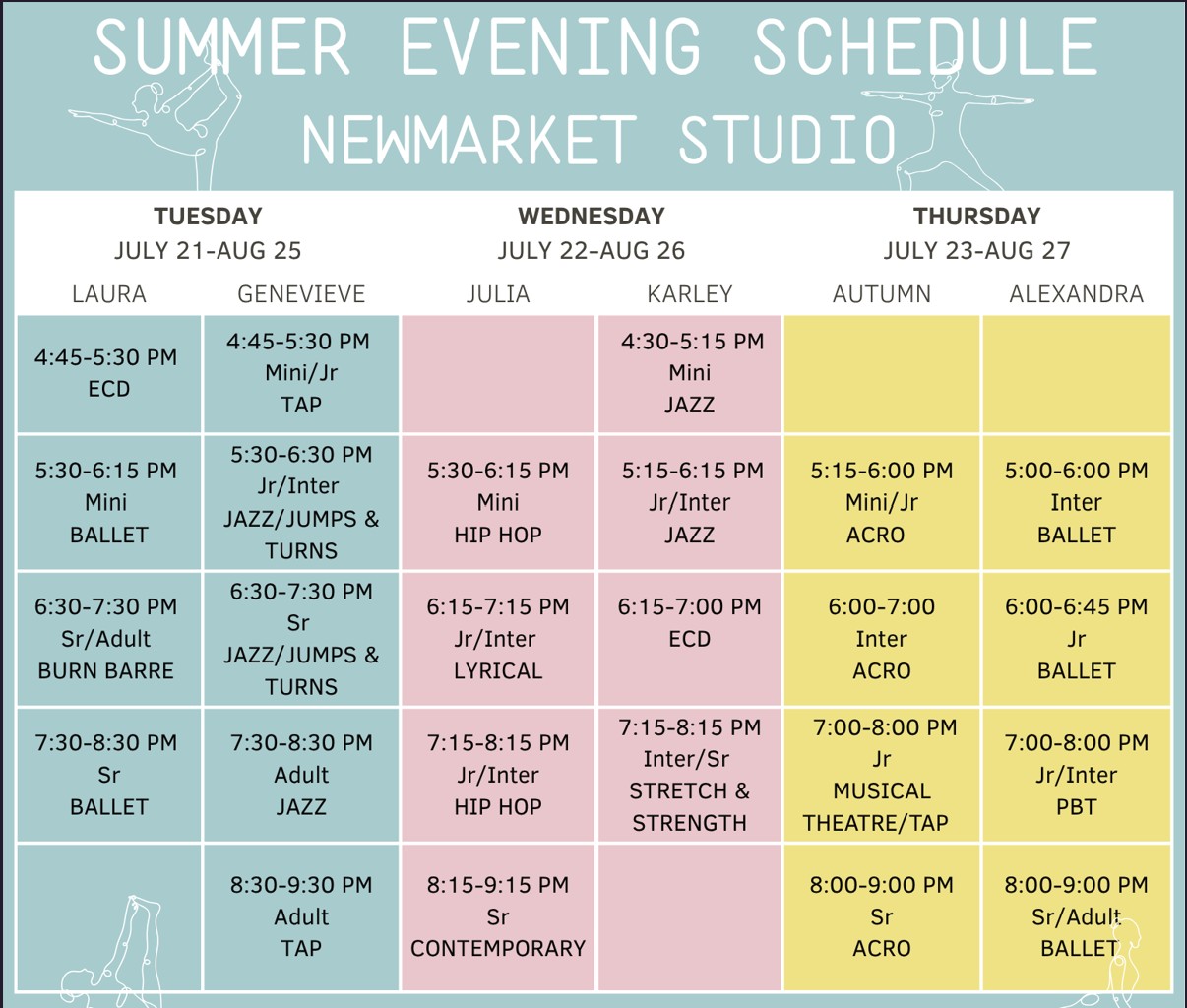 Newmarket Summer Night Schedule 2026